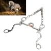 Pelham Horse Bit, Stainless Steel Pelham Bit Carving Fine Workmanship for Horse Riding for Equestrian Performance(120MM) view 3
