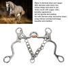 Pelham Horse Bit, Stainless Steel Pelham Bit Carving Fine Workmanship for Horse Riding for Equestrian Performance(120MM) view 4