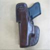 Azula Fully Lined IWB in The Waist Band Leather Concealed Carry Holster for Glock 43, 43X with Red Dot Sight CCW Brown RH view 2