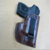 Azula Fully Lined IWB in The Waist Band Leather Concealed Carry Holster for Beretta Tomcat 32 Pistol CCW Brown RH view 1