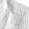 ebossy Womens Elastic High Waist Tutu Tulle Skirt Sweet Embroidery Pleated 3-Layers Mesh Midi Fairy Skirts with Lined(1size,I-White) view 2