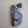 Azula Fully Lined IWB in The Waist Band Leather Concealed Carry Holster for Smith & Wesson S&W J Frame 2 Inch Barrel Revolver CCW Brown RH view 2