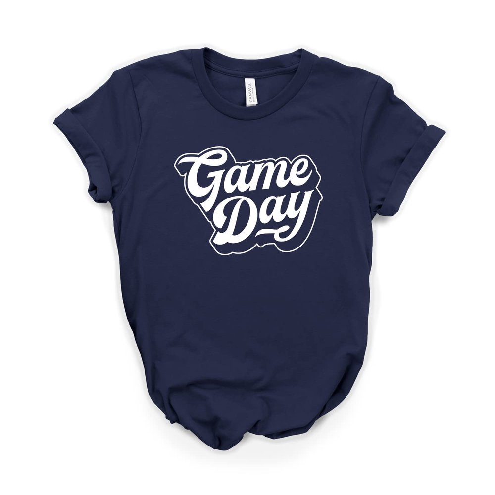 Football Shirt, Game Day Shirt, Game Day, Football Mom, College & High School Season, Softstyle Unisex Tee Navy