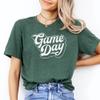 Football Shirt, Game Day Tee, Game Day Gift, Football Mom, College & High School, Season, Bella Canvas Soft-Feel Unisex Tee Heather Forest Green view 2