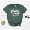 Football Shirt, Game Day Tee, Game Day Gift, Football Mom, College & High School, Season, Bella Canvas Soft-Feel Unisex Tee Heather Forest Green view 3