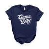 Football Shirt, Game Day Tee, Game Day Gift, Football Mom, College & High School, Season, Bella Canvas Soft-Feel Unisex Tee Navy view 1