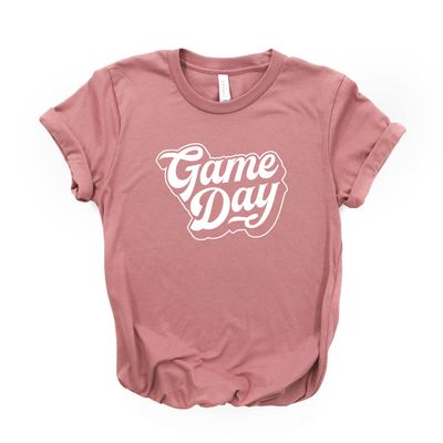 Football Shirt, Game Day Shirt, Game Day, Football Mom, College & High School Season, Softstyle Unisex Tee Mauve