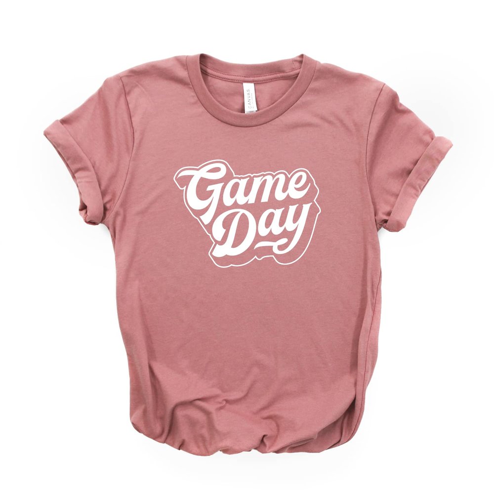 Football Shirt, Game Day Shirt, Game Day, Football Mom, College & High School Season, Softstyle Unisex Tee Mauve