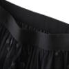 ebossy Womens Elastic High Waist Tutu Tulle Skirt Sweet Embroidery Pleated 3-Layers Mesh Midi Fairy Skirts with Lined(1size,B-Black) view 2