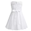 RUNQHUI Kids Flower Girls Lace Chiffon Wedding Dress Bridesmaid Pageant Party Formal Evening Gown Tulle Bow Dresses Ivory 4 Years view 2