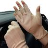 Mens Cycling Gloves Fingerless Anti-slip Touchscreen Gloves Driving Gloves Lightweight Summer UV Sun Protection Gloves Breathable Mesh Riding Racing Biking Motorcycle Gloves Mittens (Khaki) view 1