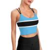 Botswana Flag Workout Clothes Yoga Tops Racerback Tank Top for Sport Womens XL view 1