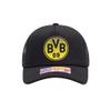 Fan Ink Borussia Dortmund 'Atmosphere' Trucker Style Snapback Hat/Cap Black view 1