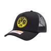 Fan Ink Borussia Dortmund 'Atmosphere' Trucker Style Snapback Hat/Cap Black view 2