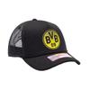 Fan Ink Borussia Dortmund 'Atmosphere' Trucker Style Snapback Hat/Cap Black view 3