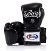Fairtex Muay Thai Boxing Gloves BGV9 - Heavy Hitter Mexican Style Training & Sparring Gloves for Kick Boxing MMA K1 (Black, 10 oz) view 1