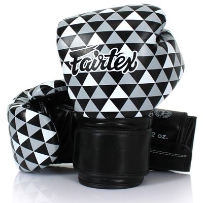 Fairtex BGV14 Muay Thai Boxing Microfibre Gloves for Men, Women, Kids | MMA Gloves, Kickboxing, Gym, Workout | Premium Quality, Light Weight & Shock Absorbent Boxing Gloves- (Black Prism/14oz)
