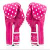 Fairtex BGV14 Muay Thai Boxing Microfibre Gloves for Men, Women, Kids | MMA Gloves, Kickboxing, Gym, Workout | Premium Quality, Light Weight & Shock Absorbent Boxing Gloves- (PinkPolkaDot/10oz) view 2