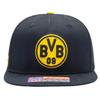 Fan Ink Borussia Dortmund - Locale Flat Peak Snapback Hat Black view 1