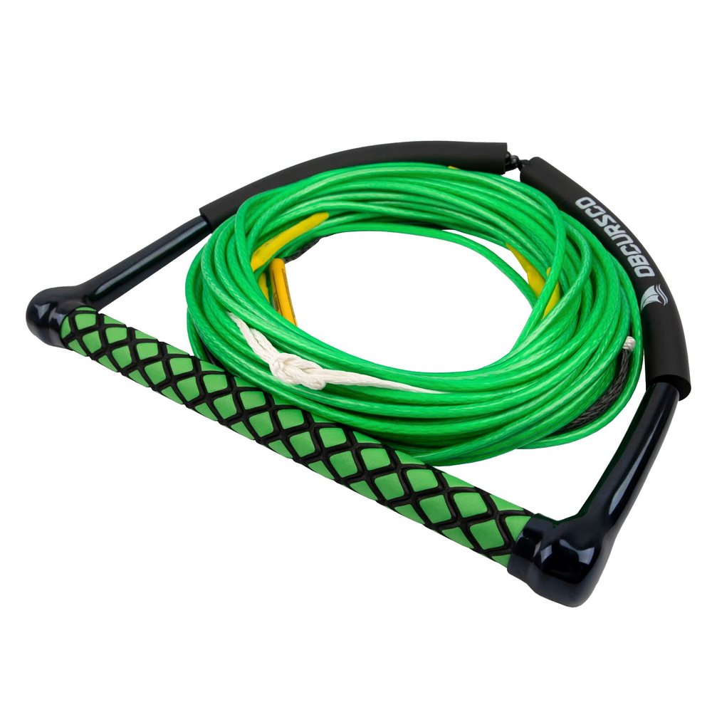 Obcursco 75ft Dyneema Wakeboard Rope, 4 Section Watersport Rope with EVA Handle for Wakeboard, Water Ski and Kneeboard