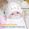 2 Sets Newborn Baby Caps and Scratch Mittens Gloves, Beanie Hat and Mittens for 0-6 Months view 3