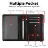 Passport and Vaccine Card Holder Combo with RFID Signal Block, Black American Flag Design PU Leather Credit Card Holder Wallet Cover, with CDC Vaccination Card Protector Slot & Metal Pen view 4