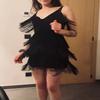 AIBEARTY Women's Fringe Tassel Spaghetti Strap Dress Sleeveless Patchwork Bodycon Dress for Dance Cocktail Party Club Black view 3