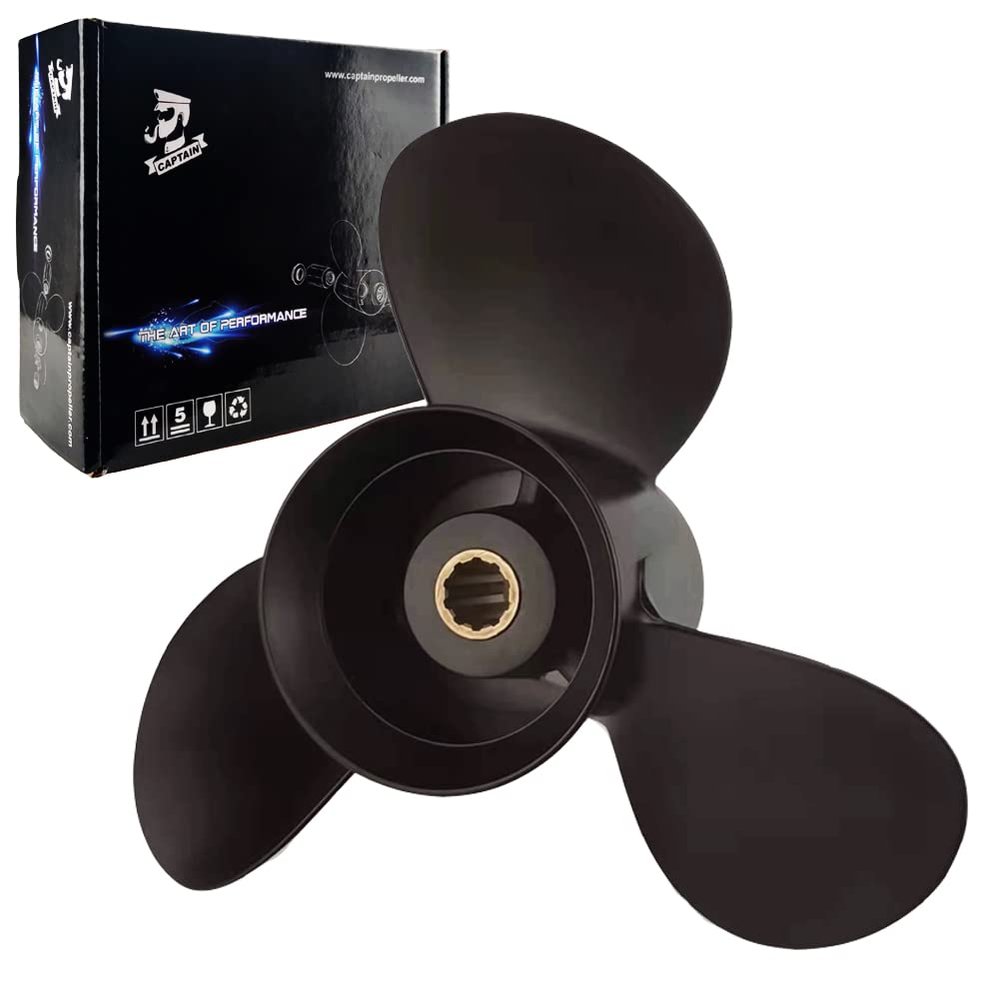 Boatman 10.25x13 Aluminum Outboard Boat Propeller fit Mercury Engines 25-30 Hp,10 Spline Tooth,RH