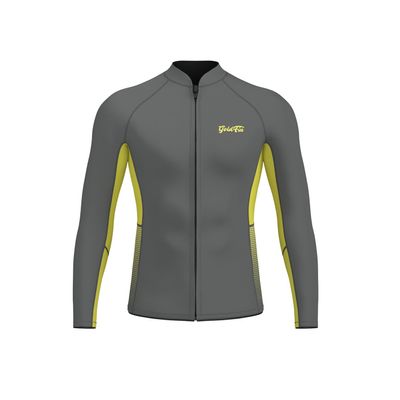 GoldFin Wetsuit Top Men, 2mm Wet Suits Neoprene Jacket Long Sleeve for Diving Surfing Kayaking Swimming Gray XXX-Large