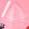 CCINEE Bridal Veil,Women's Simple Tulle Short Wedding Veil for Wedding Hens Party Bachelorette Party Decorations Bride To Be Gift(White Veil+White Sash) view 2