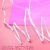 CCINEE Bridal Veil,Women's Simple Tulle Short Wedding Veil for Wedding Hens Party Bachelorette Party Decorations Bride To Be Gift(White Veil+White Sash) view 3