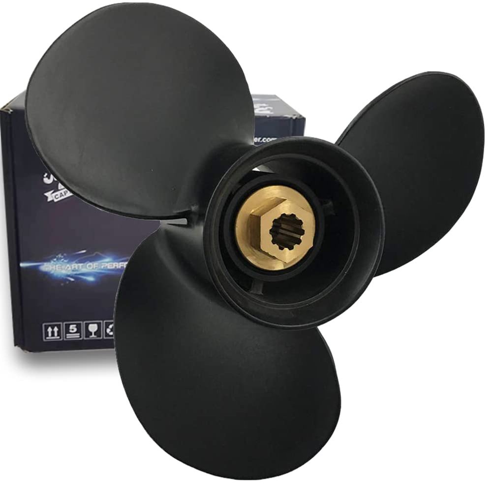 Boatman 10 3/8x14 Aluminum Outboard Boat Propeller fit Mercury Engines 9.9-25 Hp,10 Spline Tooth,RH,OEM NO.48-816706A40