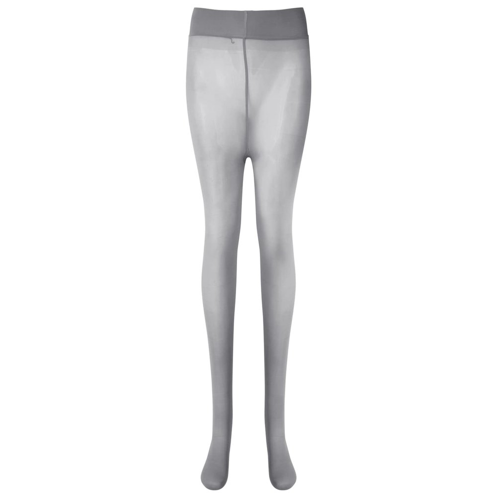 FEESHOW Women Sexy Pantyhose Seamless Tights Nylon Stretchy Footed Medias Toe Ultra-thin Stockings Grey One Size