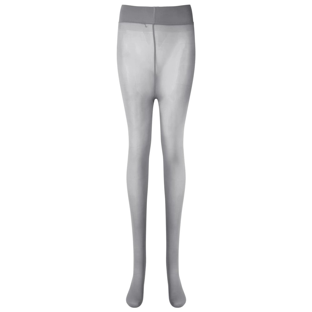 ACSUSS Women's Nylon Pantyhose Hosiery Seamless Tights Sexy Lingerie Solid Color Footed Stockings Grey One Size