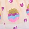 Girls Skirt Tutu Dress Shiny Easter Egg Colorful Sequin Glitter Waist Size 7-8 Beige view 4