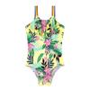 Yihuimin Girls One Piece Swimsuit Rainbow Straps Ruffle Cartoon Printed Bathing Suit Hawaii Beachwear Yellow 4 Years view 3