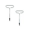 Stainless Steel Ice Fishing Drill Tent Pegs Spiral Auger Screws Shelter Stake Nails Ice Auger Drill for Camping Outdoor 6 Packs, Silver view 1