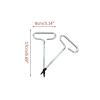 Stainless Steel Ice Fishing Drill Tent Pegs Spiral Auger Screws Shelter Stake Nails Ice Auger Drill for Camping Outdoor 6 Packs, Silver view 2