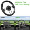 10L0L Golf Cart Steering Wheel, Universal Design Fit for Yamaha, EZGO RXV & TXT, Club Car DS, Club Car Precedent Tempo, Most Golf Cart (Coal Black) view 3