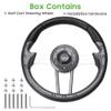 10L0L Golf Cart Steering Wheel, Universal Design Fit for Yamaha, EZGO RXV & TXT, Club Car DS, Club Car Precedent Tempo, Most Golf Cart (Coal Black) view 4