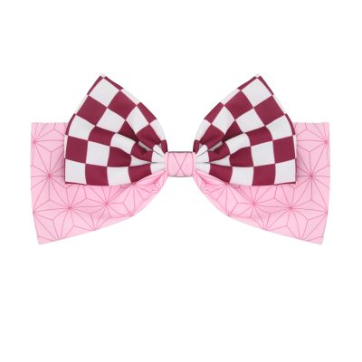 Bow Tie Bow Knot Hair Pin Ties Accessories props decorations head wear for Shinobu Nezuko Tanjirou Cosplay use (Kamado Nezuko)
