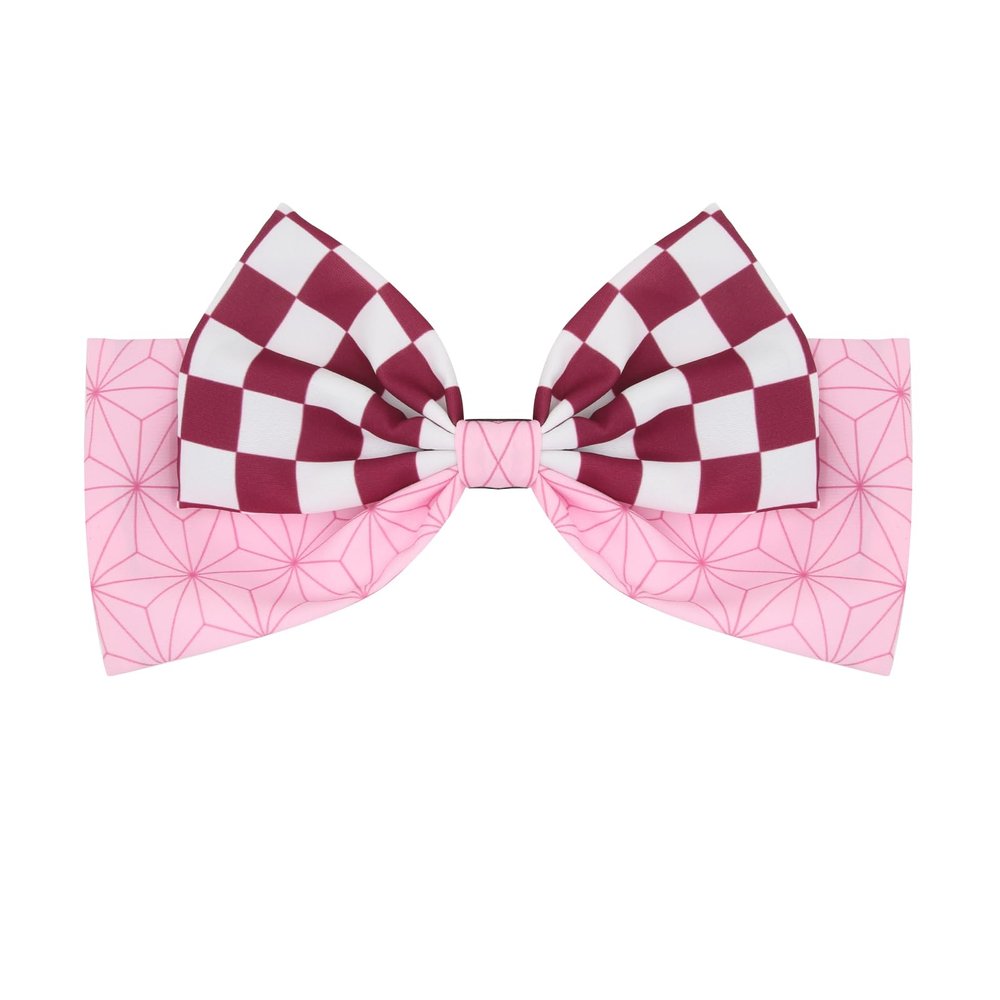 Bow Tie Bow Knot Hair Pin Ties Accessories props decorations head wear for Shinobu Nezuko Tanjirou Cosplay use (Kamado Nezuko)