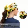 Sunflower with Butterfly Womens Working Cap with Cotton Sweatband Bouffant Caps Adjustable Elastic Head Cover Hair Tie Back Work Hats Working Scrub Cap for Men One Size view 3