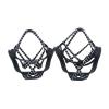 2Pcs Non-Slip Spikes Cleat Crampons Footware Cover Ice Snow Excursion Black view 1