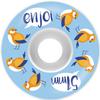 51mm Enjoi Skateboards Early Bird White / Blue Skateboard Wheels - 99a with Viper Strike 8mm Precision ABEC 7 Skateboard Bearings - Bundle of 2 items view 2