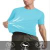 Mens Sun Shirts UPF 50+ Short Sleeve T-Shirt Fishing Shirts Quick Dry Moisture Wicking Performance Shirts Rash Guards Beach Shirts Ice Blue view 4
