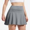 ZUTY 18" High Waisted Tennis Skirt for Women Skorts Skirts with Pockets Casual Modest Long Golf Athletic Running Light Gray XL view 2