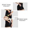 ZUTY 18" High Waisted Tennis Skirt for Women Skorts Skirts with Pockets Casual Modest Long Golf Athletic Running Black 3XL view 3