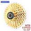 Gold Bicycle Cassette Freewheel MTB Sprocket MTB Freewheel Gold Sprocket 8/9/10Speed Mountain Bike Freewheel 11-32/11-36T/11-42T Cassette Sprocket (8S 11-32T) view 2