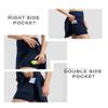 ZUTY 18" High Waisted Tennis Skirt for Women Skorts Skirts with Pockets Casual Modest Long Golf Athletic Running Navy Blue S view 3